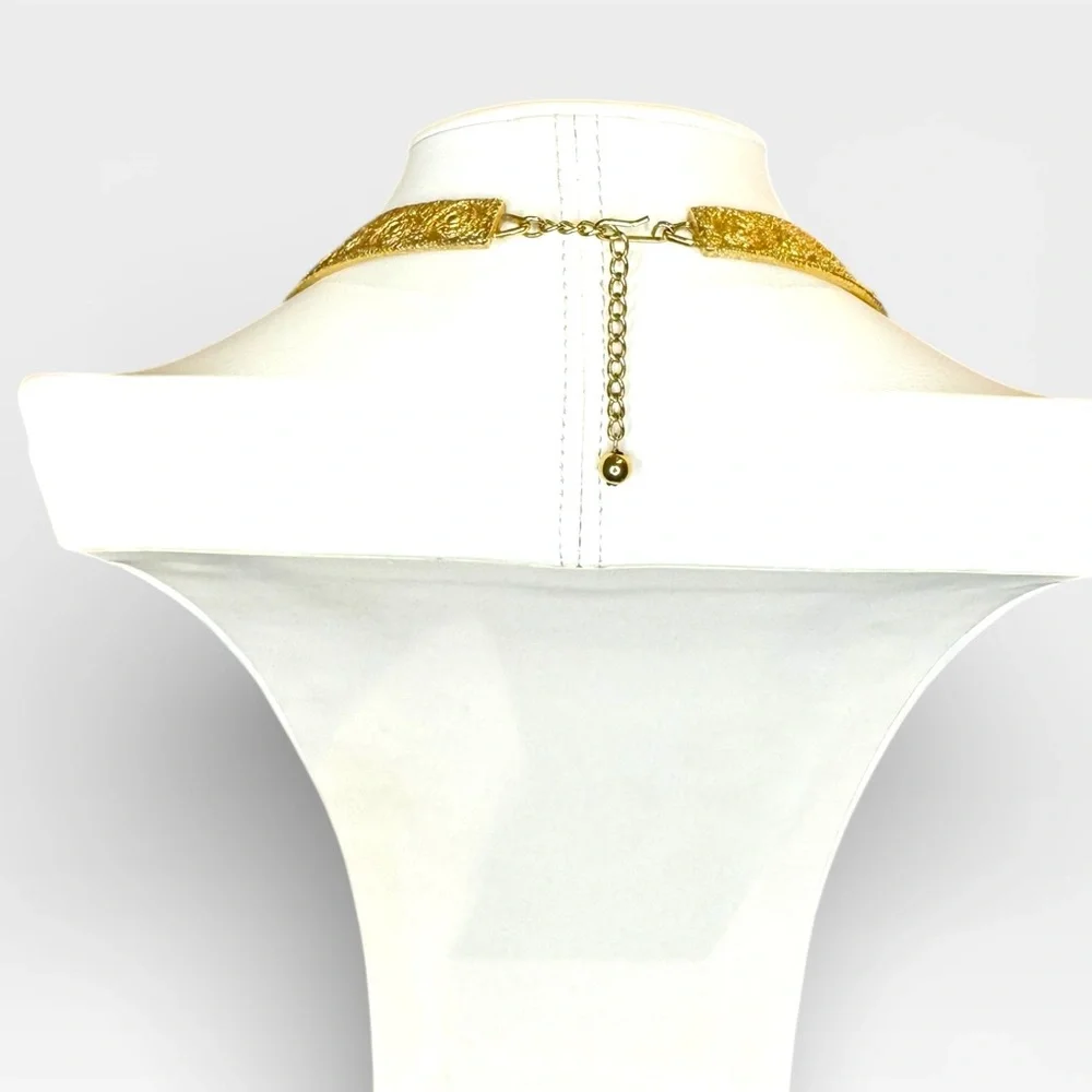NAPIER 1971 Egyptian Collection Bib Necklace, BOOK PIECE